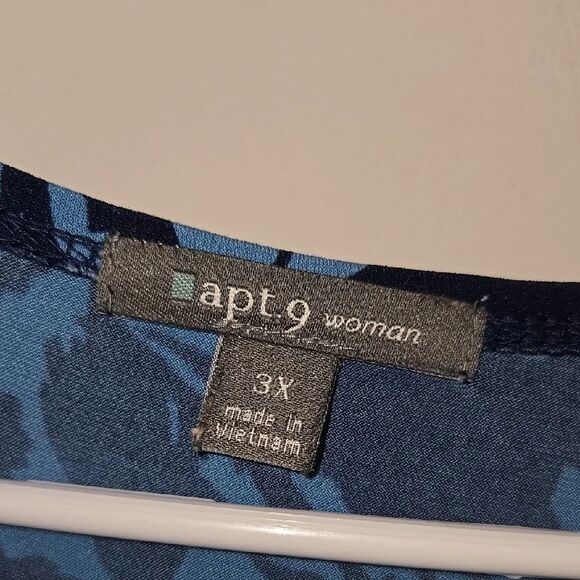 Apt. 9 Blue Tie Front A-line Midi Dress - Picture 2 of 5